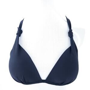 Hula Honey Bikini Top Halter Black LARGE Juniors Swimsuit Bathing Suit Top